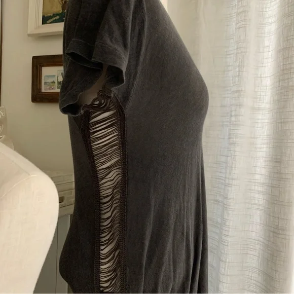 Costume National Gray Dress Tunic Asymmetrical Shredded - Picture 6 of 8